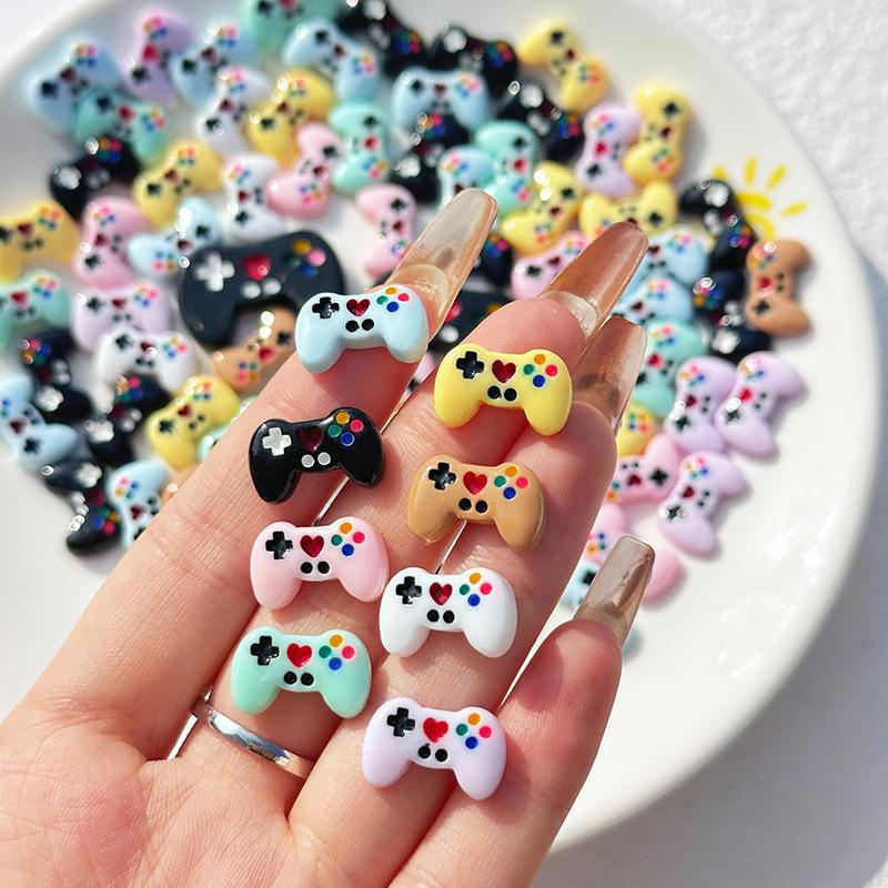 Мультяшный глянцевый игровой контроллер DIY смоляные украшения аксессуары чехол для телефона крем клей патч материалы