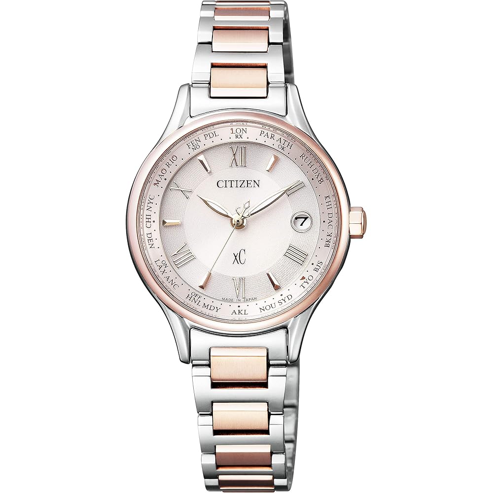 Citizen xC Eco-Drive Солнечные часы Титановые Сапфировое стекло Водонепроницаемые Легкие Аналоговые Женские Деловые Сакура Розовый Серебристый