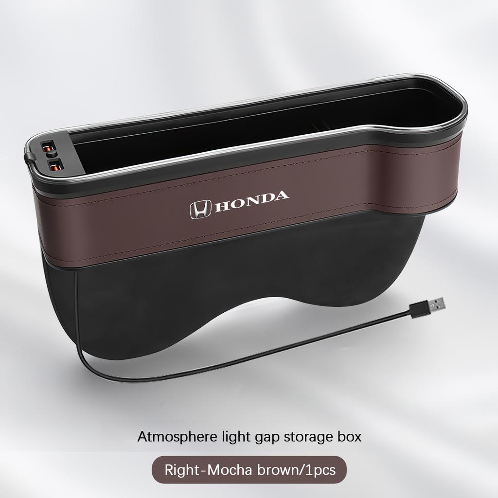 CKNJU1 Car Interior Atmosphere Light Storage Box Seat Gap Boxs For Honda Civic Accord Fit Jazz Pilot CRV Odyssey Passport City Shuttle