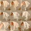Новый летний модный высококачественный кружевной платок на голову в пасторальном стиле, треугольная повязка на голову, женский головной убор легкой роскоши, аксессуары для волос