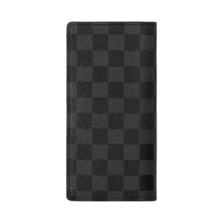 Louis Vuitton Кошелек Brazza Черный Канва Damier Graphite Мужские кошельки N62665