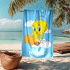 Custom Name Ultra-Soft Beach Towel with Tweety Bird Theme,Ideal for Pool - Camping, Diving - Perfect Travel Essential, Vibrant Beach Towel.