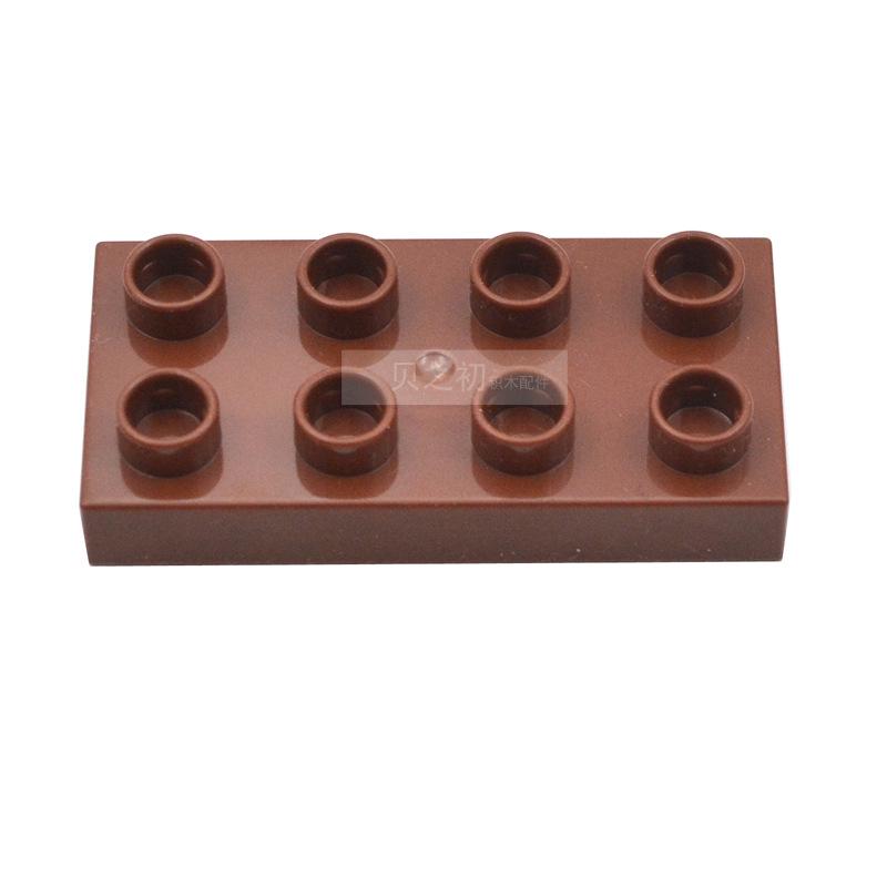 «Большие блоки для самостоятельной сборки, 8 отверстий, половинной высоты 2x4, совместимы с Lego, для раннего образования младенцев и детей ясельного возраста».