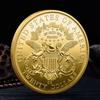 American 1875 Statue Of Liberty Embossed Commemorative Coins Plated Gold
