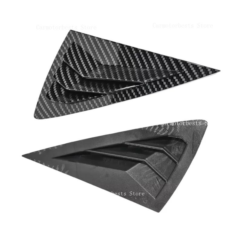 Car Side Window Louver For Hyundai Verna Accent Solaris Sedan 2018-2022 Car Rear Window Shutter Cover Spoiler Glossy Black