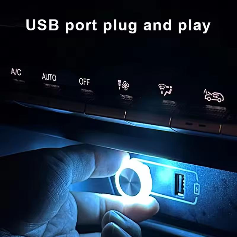 Портативный автомобильный USB окружающий свет Мини светодиодные декоративные атмосферные лампы для салона автомобиля окружающий свет компьютерный свет Plug Play