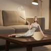 Ручная работа Женская Ароматная Фигурка Смола Элегантная Дама Держатель для благовоний Медитирующая Женщина Скульптура Статуэтка Ароматерапии для Гостиной Спальни