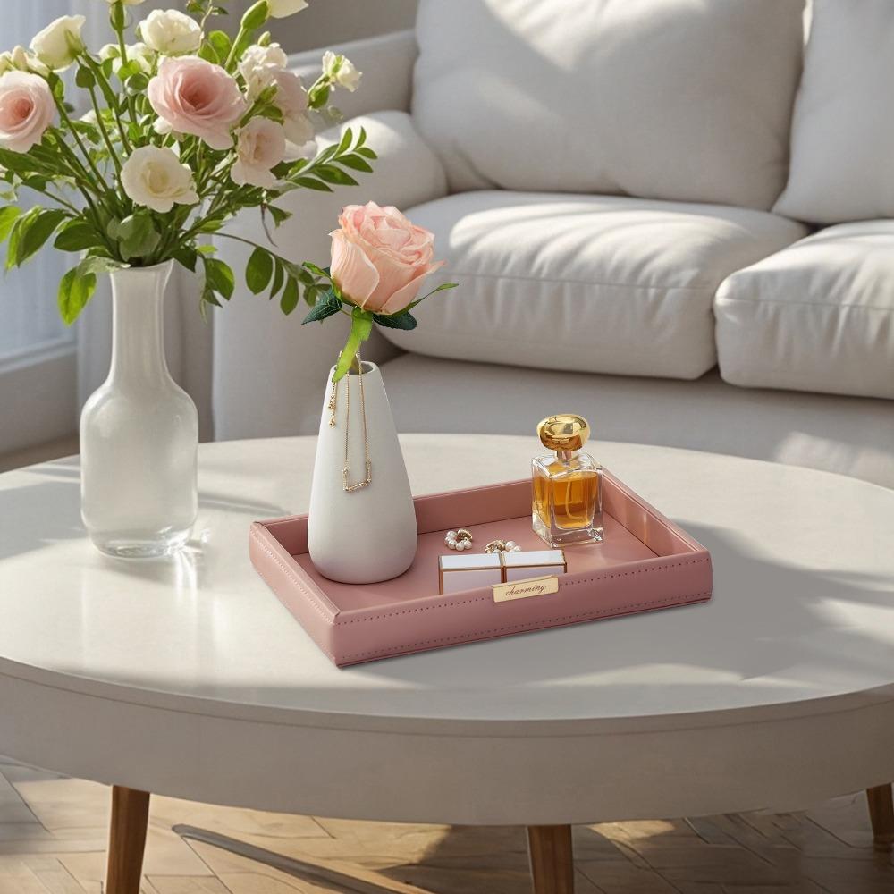 Квадратный настольный лоток для хранения вещей, декоративный туалетный столик в скандинавском стиле, держатель для часов, подставка для духов, гостиная