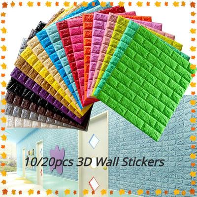 10/20 шт. самоклеящиеся наклейки на стену для домашнего декора Muticolor DIY водонепроницаемые пенопластовые обои Гостиная Кухня ТВ фон инструменты для украшения