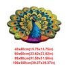Soft Peacock Carpet Special-shaped Door Gasket Durable Blanket  for Living Room Tea Table Bedside