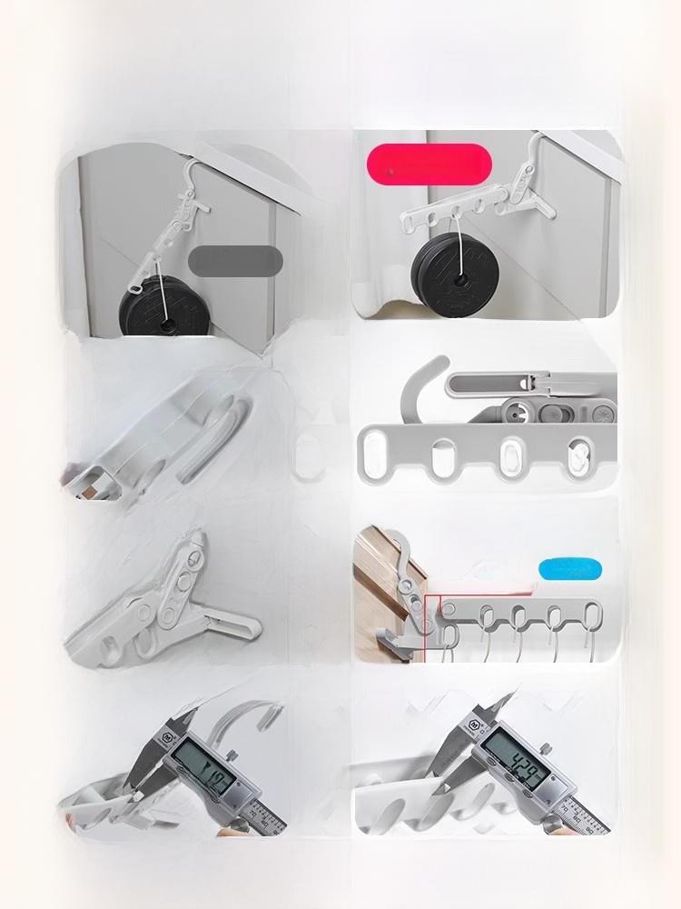 Multipurpose 5 Holes Foldable Travel Hanger Portable Plastic Clothes Hanger For Hotel Home Dorm Laundry Drying Storage Organizer