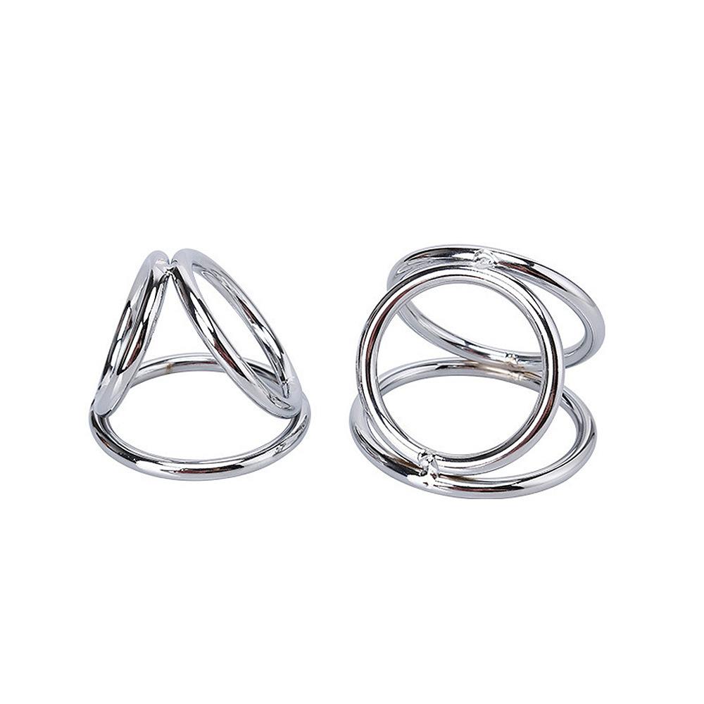 Кольцо на пенис из нержавеющей стали, кольцо с тремя кольцами, секс-игрушки, секс-инструменты, страсть, оргазм, игрушки для взрослых, вспомогательное средство для тренировки нижней части тела