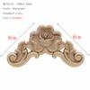 1Pc Unique Natural Floral Wood Carved Wooden Figurines Crafts Corner Appliques Frame Wall Door Furniture Woodcarving Decorative