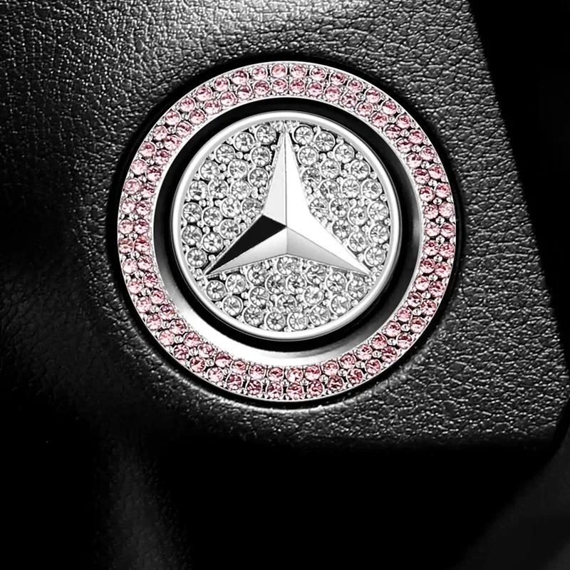 Автомобильная наклейка 1 шт. Защитная крышка для салона автомобиля с бриллиантами, аксессуары для интерьера Click Для Mercedes Benz A C E S G-Class GLC CLE CLA