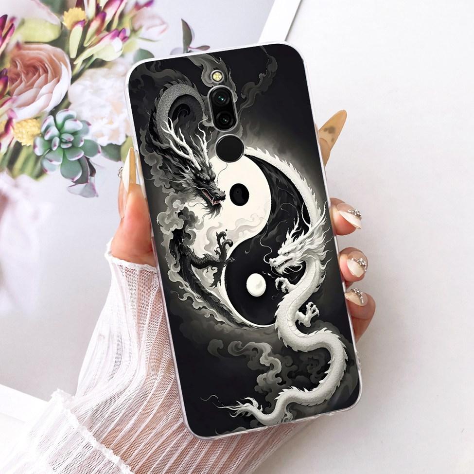 Прозрачный чехол для Redmi 8 Чехол Милый Модный Смешной Расписной Корпус для Xiaomi Redmi 8 M1908C3IC MZB8255IN M1908C3IG M1908C3IH