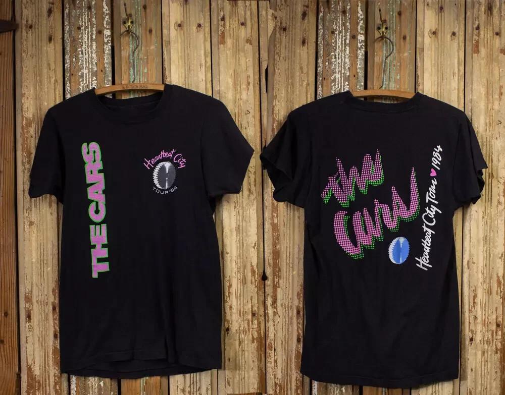 The Cars Heartbeat City Concert T Shirt 1984 Black Unisex T-Shirt