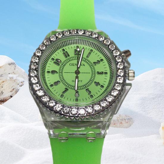 Yousheng Stylish LED Fluorescent Couple Watch Accurate Time Clear Reading Luminous Display Comfortable To Wear Watch