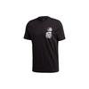 Logo Print Round Neck Short Sleeve Training T-Shirt Men Tops Black GD5920