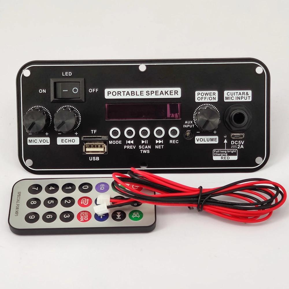 Bluetooth 5,0 DC 5 В MP3 WAV APE декодер плата 20 Вт усилитель автомобильный аудио DIY музыкальный плеер FM-радио модуль RGB TF AUX USB микрофонная запись