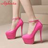 Aphixta 2025 Hot Sale Party Disco Dance Pumps Women 5.5cm Platform Girding Buckle 16cm Super High Thin Heels Pumps