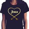 Рубашка веры «Иисус» с сердечным принтом, хлопковая футболка с круглым вырезом и короткими рукавами, христианская футболка