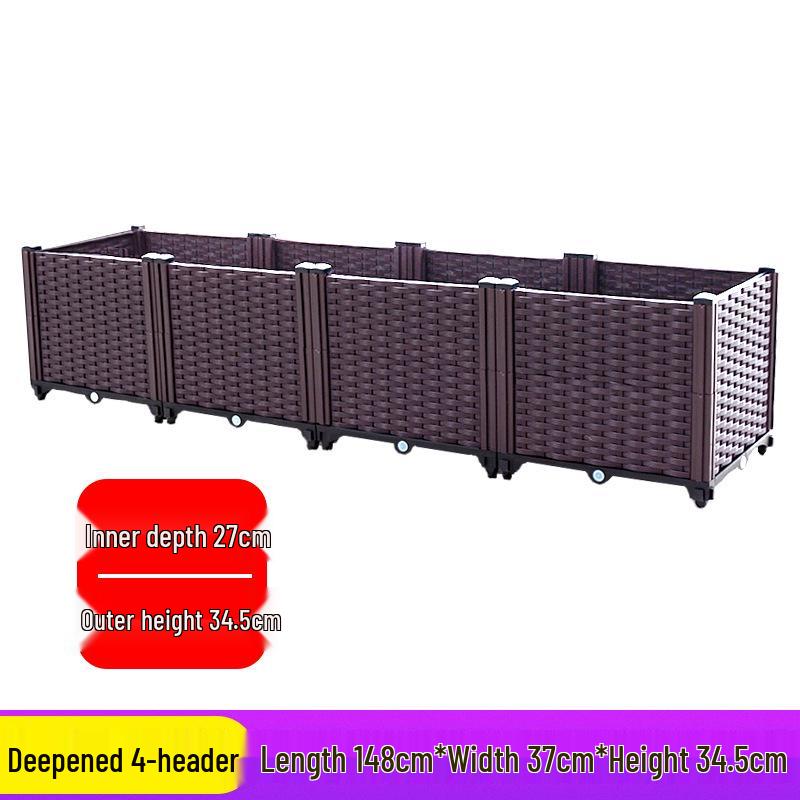 Large Thickened Plastic Vegetable Planter for Outdoor, Courtyard, Rooftop, Balcony
