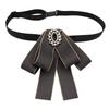 Rhinestone Bowknot Brooches Alloy Necktie Fashion Wedding Party Bow Tie  for Groom Formal Suit
