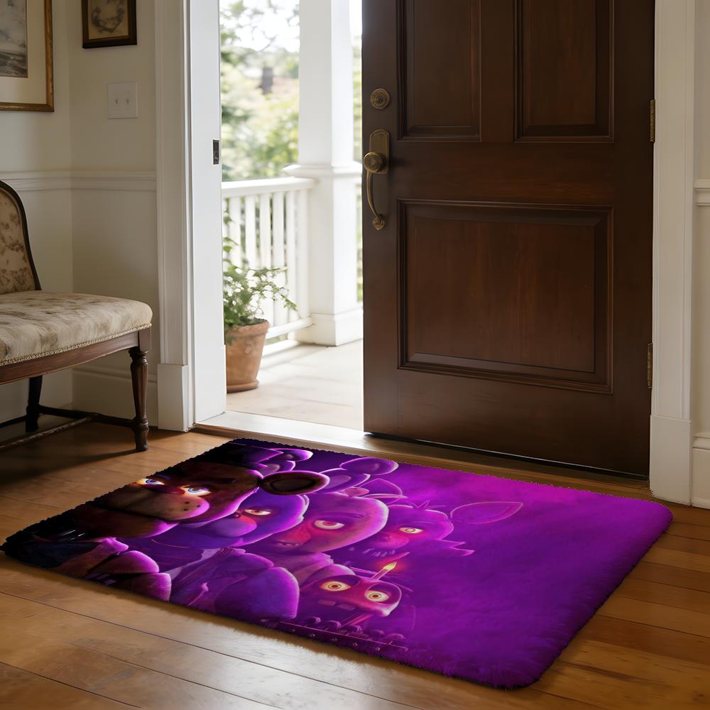 Floor Mat Soft Flannel Rug Non Slip Absorbent Mat for Bathroom Bedroom Home Decor Anime F Five N Nights at F Freddy