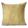 Nordic Style Golden Leaf Simple Bedside Cushion Cover Living Room Sofa Decoration Pillowcase 4040cm/4545cm/5050cm