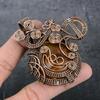 Natural Amber Gemstone Handmade Copper Wire Wrap Gift Jewelry Pendant 2.84" J5q31