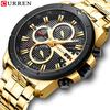 Luxury Brand Stainless Steel Sports Watch Men New Chronograph Wristwatches Fashion Casual Date Quartz Clock Mens Watches