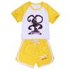 5582 2pcs/set Children Girls Lily Lovebraids Printed Short Sleeves Tracksuit Clothes Set