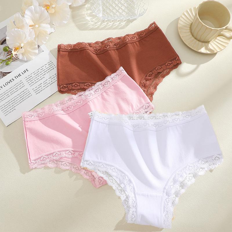 3Pcs/Set Women's Seamless Cotton Briefs Women Panties Solid Color Breathable Underwear Female Low Waist Soft Lingerie S-XXL
