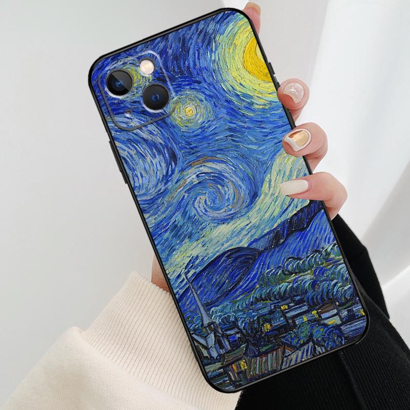 Чехол Van Gogh Звездная ночь Для iPhone 12 11 13 14 15 16 Pro Max Mini Чехол Для iPhone XR X XS Max Plus Чехол для телефона