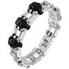 Cool Steel Skull Face Heads Motorcycle Chain Bracelet for Men Unique Gothic Men's Bracelets Punk Rock Jewelry Accessory Gifts
