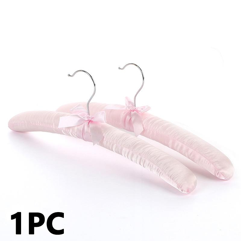 1PC Clothes Shop Clothes Hanger Silk Wrapped Storage Holder Sponge Hangers Padded Hanger Satin
