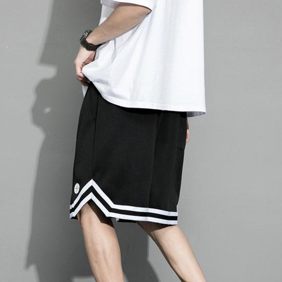 Мужские летние шорты с эластичной талией, регулируемые спортивные шорты с карманами, однотонные