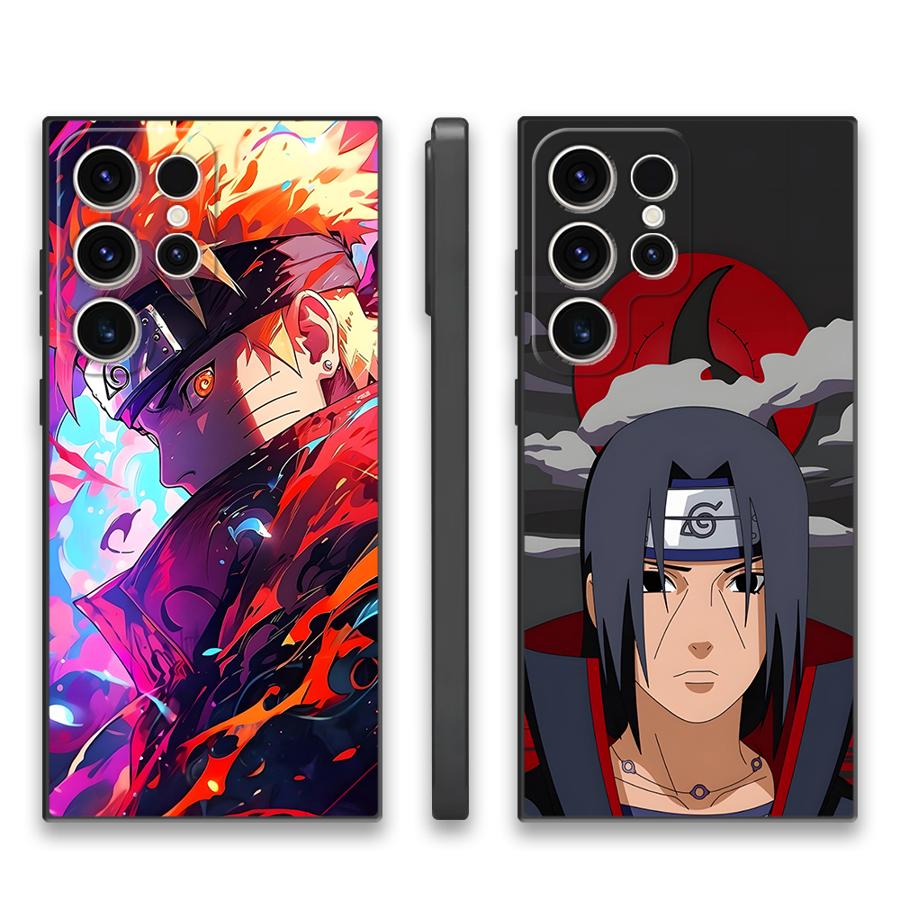 Black Soft Phone Cover Case for Samsung Galaxy S23 Ultra S21 FE S24 Plus S25 Edge S20 Handsome Cool Kakashi