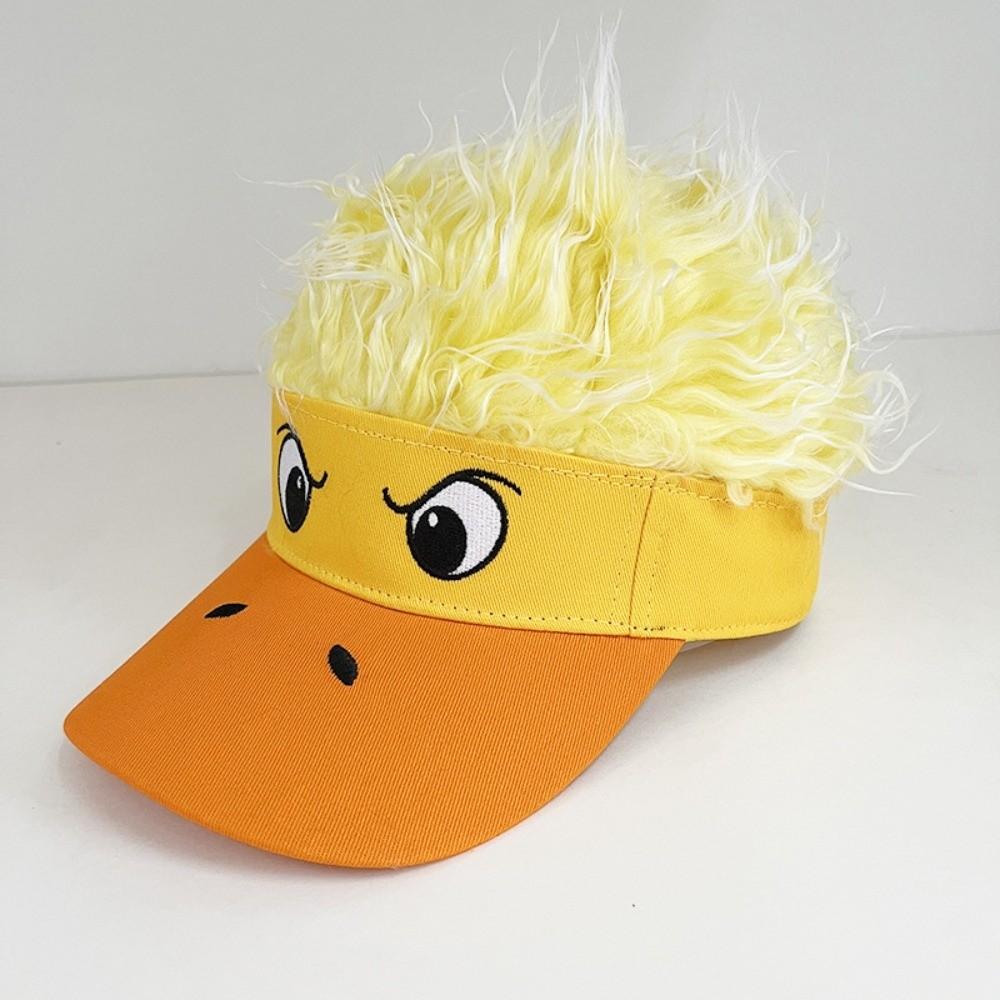 Breathable Embroidered Baseball Cap Soft Top Duck Tongue Cap Duckling Decorated Wig Cap Party Gift