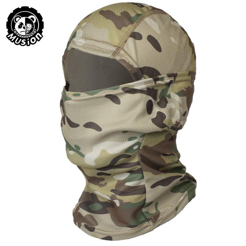 MusionTactical Балаклава Маска для лица Полная Быстросохнущая Пеший туризм Велоспорт Кемпинг Охота Страйкбол Капюшон Шапка Велосипедная защита головы Летняя Мужская Женская