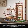 Mold King 11013 Набор строительных блоков «Американские горки в науке и технике», 2174 детали, взрослые 2-осевые американские горки, модель аттракциона «Американские горки в парке развлечений»