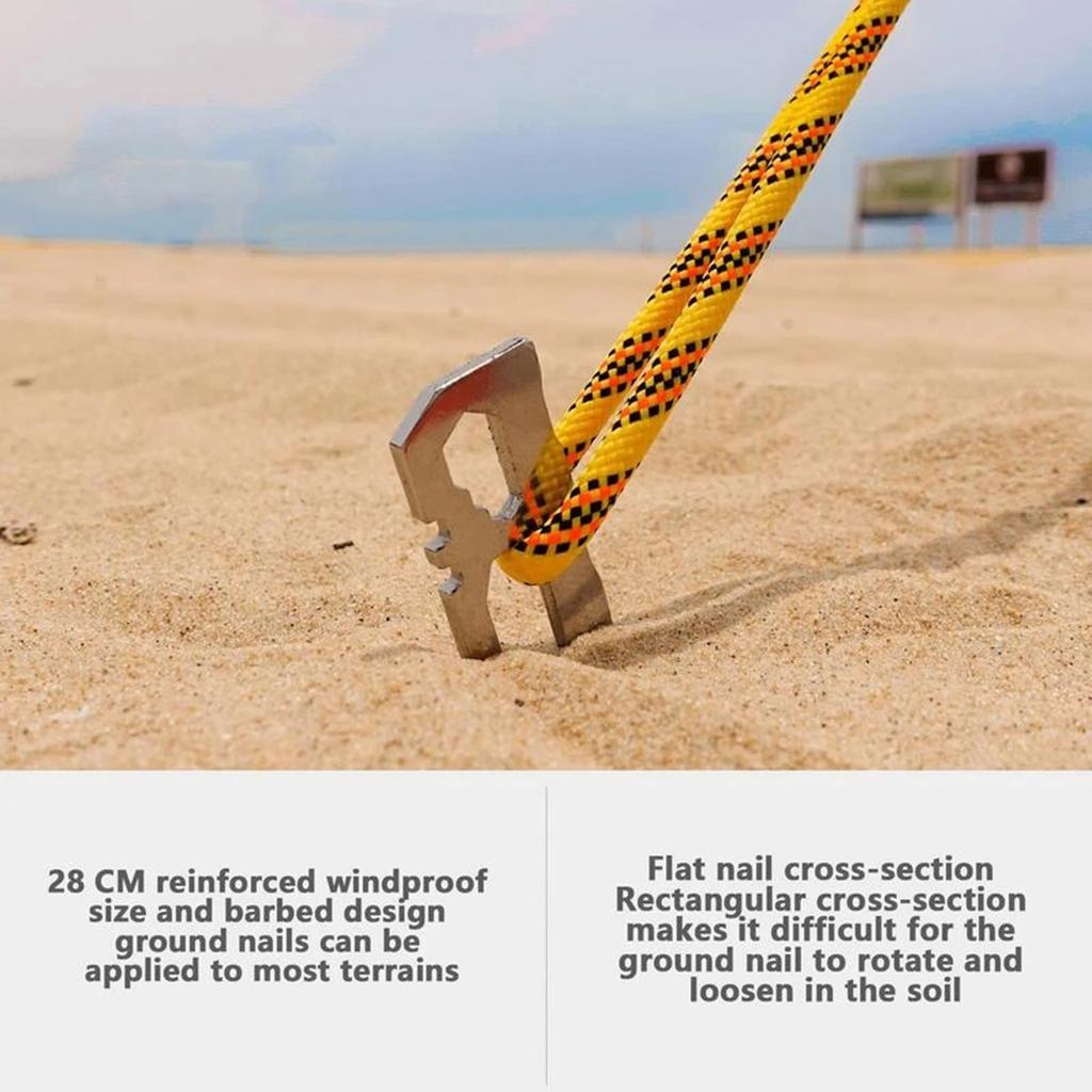Tent Nail Stainless Steel Ground Nail Camping Rock Bottoms Ground Anchors Tent Accessories For Outdoor Camping Tent Pegs