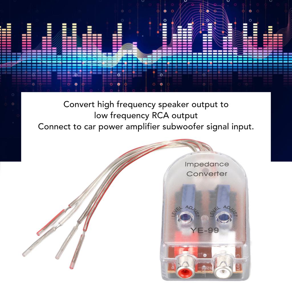 Converter, High to Low Spker Impedance Converter, Signal Adapter for CD VCD DVD Player