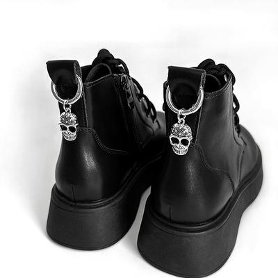 1 шт. съемные металлические пряжки для ботинок Martin в стиле панк-череп, украшения для ботинок Martin, аксессуары для обуви Y2K, ювелирные изделия для вечеринок