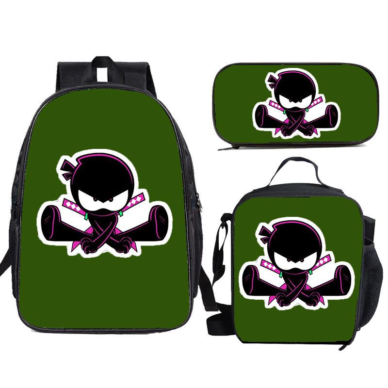 NINJA KIDZ Набор из 3 предметов Детский Школьный Рюкзак с Сумкой через Плечо Пеналы Школьные Сумки для Мальчиков Девочек Лучший Подарок