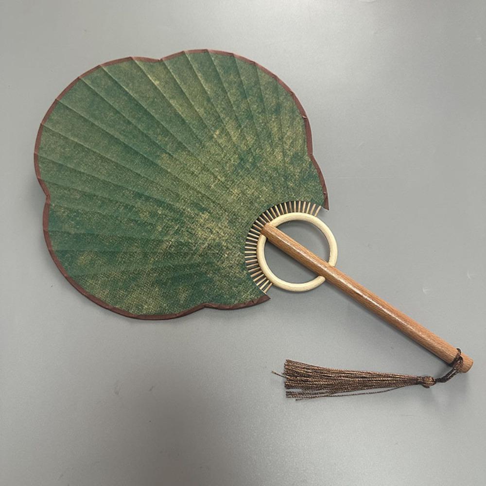 Vintage DIY Xuan Paper Fan Classical Round Fan Portable Hand Painted Fan  Painting
