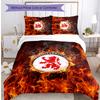 Middlesbrough Football Printed 3 Pieces Bedding Set, Comfortable Skin Friendly Bedroom Duvet Cover Set