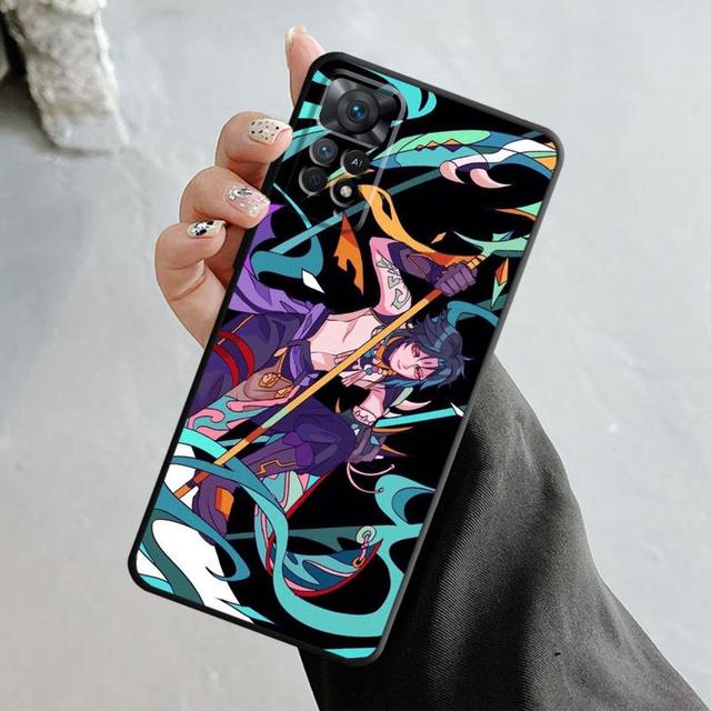Чехол Genshin Impact Aether Lumine с рисунком для Xiaomi Redmi Note 12 11t 11s 11 10 8 Pro 9 9s 9t 8t для Mi 10 8 9a 9c 10c 12c K40