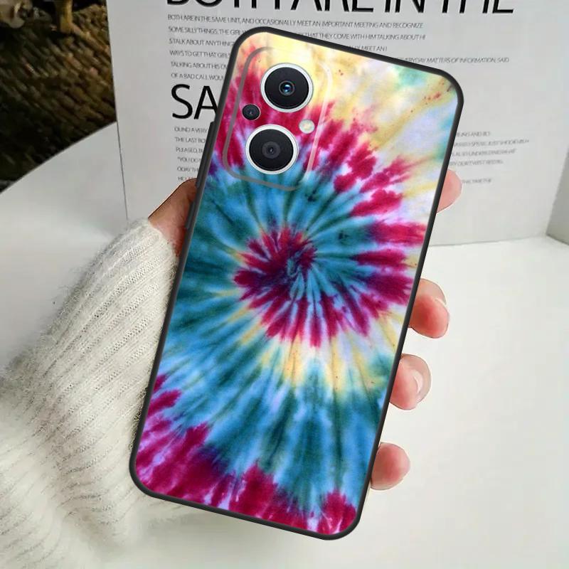 Психоделический чехол для телефона в стиле хиппи Tie Dye для OPPO Reno 14F 12F 12 11 13 F 10 Pro 8T 7 8 Lite OPPO Find X9 X8 X6 X5 Pro
