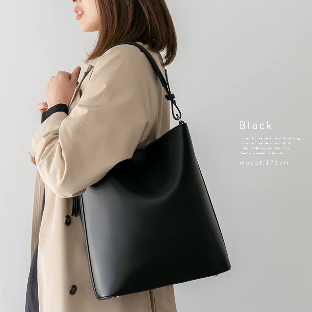 Gratante Сумка-тоут с одной ручкой, 2 способа ношения, сумка для通勤 [Gratante] Женская abb-g0039 (черный)